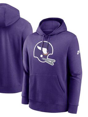 Nike Mens Minnesota Vikings Throwback Rewind Historic Hoodie Sweatshirt Medium